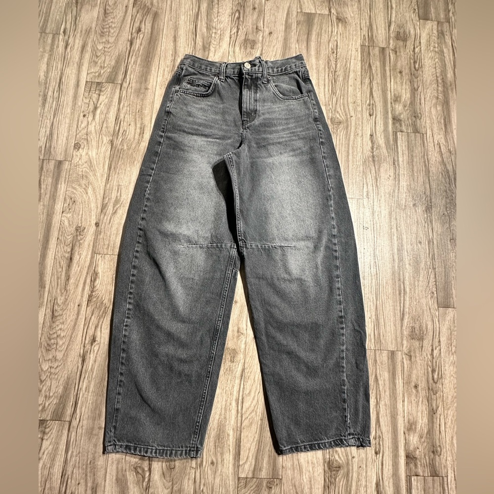 BDG Urban Outfitters Logan Cinch-Back Baggy Jeans - Washed Black - Size 30